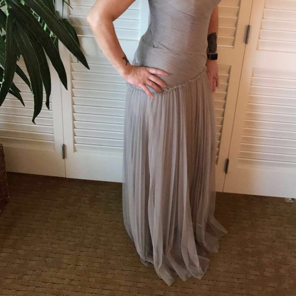 White by Vera Wang Mermaid Halter Dress